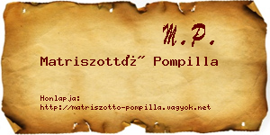 Matriszottó Pompilla névjegykártya